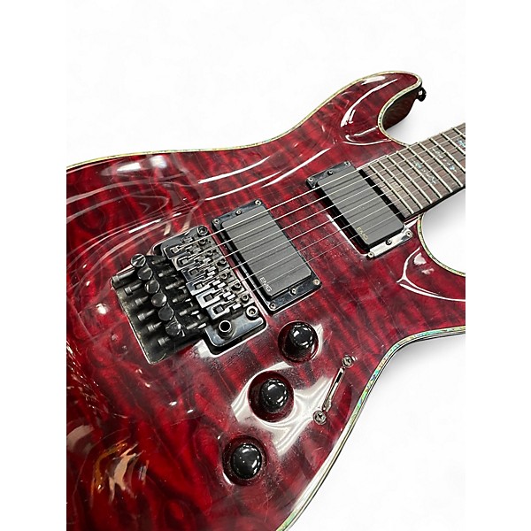 Used Schecter Guitar Research Hellraiser C1 Floyd Rose Black Cherry Solid Body Electric Guitar