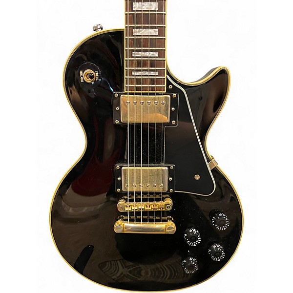 Used Epiphone Les Paul Custom Pro Ebony Solid Body Electric Guitar