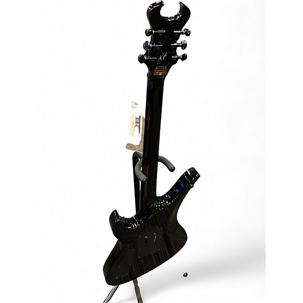 Used Schecter Guitar Research Synyster Gates Signature Custom Black with Silver Pinstripes Solid Body Electric Guitar
