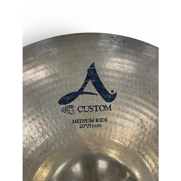 Used Zildjian 20in A Custom Medium Ride Cymbal