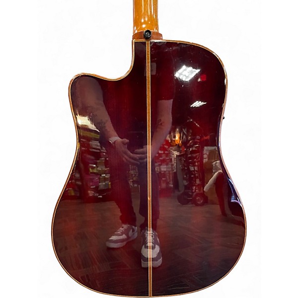 Used Lag Guitars T100DCE Natural Acoustic Electric Guitar