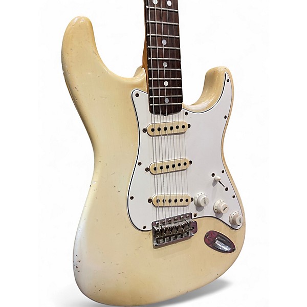 Vintage 1965 Fender Stratocaster Olympic White Solid Body Electric Guitar