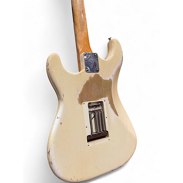 Vintage 1965 Fender Stratocaster Olympic White Solid Body Electric Guitar