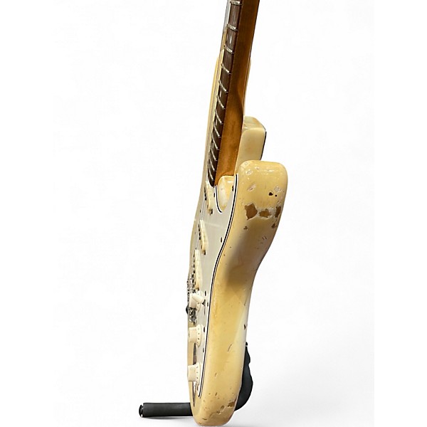 Vintage 1965 Fender Stratocaster Olympic White Solid Body Electric Guitar