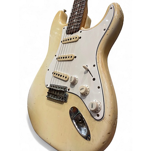Vintage 1965 Fender Stratocaster Olympic White Solid Body Electric Guitar