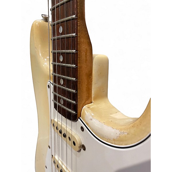 Vintage 1965 Fender Stratocaster Olympic White Solid Body Electric Guitar