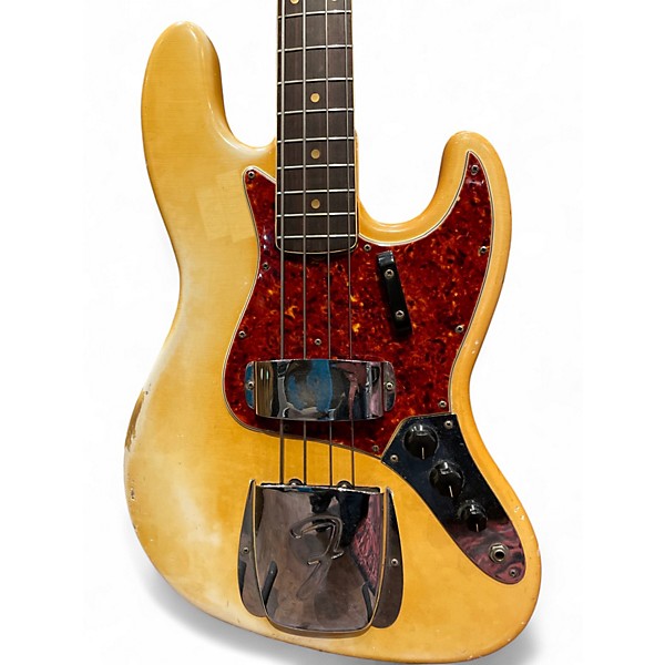 Vintage 1966 Fender Jazz Bass Olympic White Electric Bass Guitar