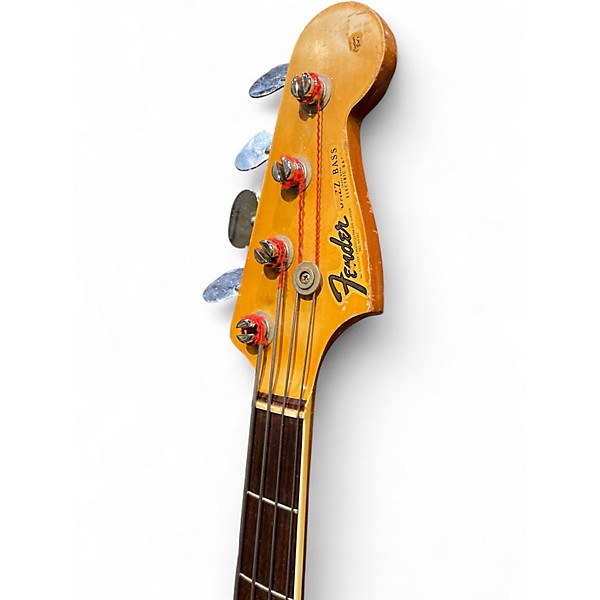 Vintage 1966 Fender Jazz Bass Olympic White Electric Bass Guitar