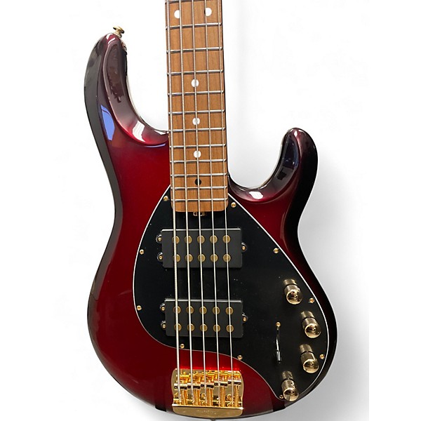 Used Ernie Ball Music Man Stingray 5 HH Red Electric Bass Guitar