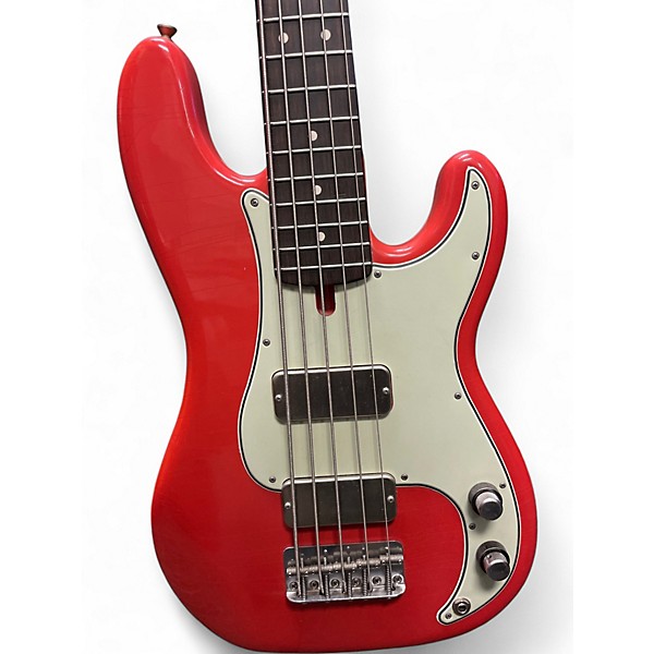 Used Miscellaneous Bluesman SS Devile 2T V Fiesta Red Electric Bass Guitar