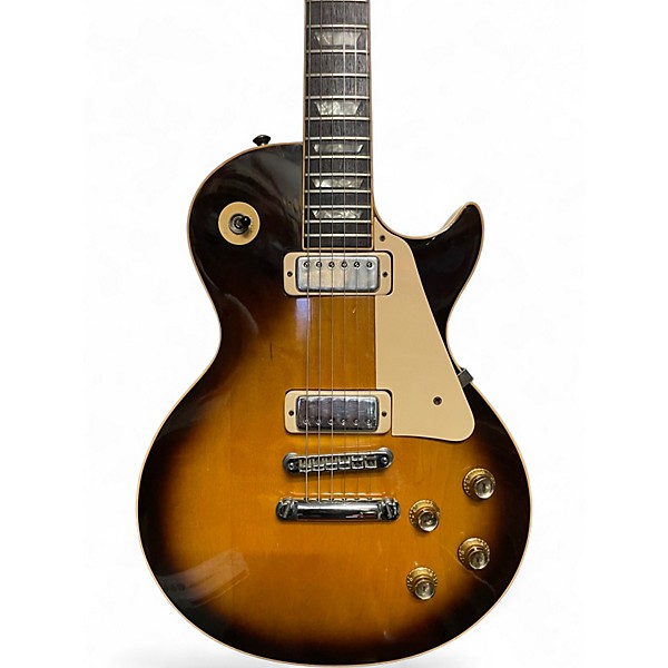 Vintage 1975 Gibson Les Paul Deluxe Sunburst Solid Body Electric Guitar