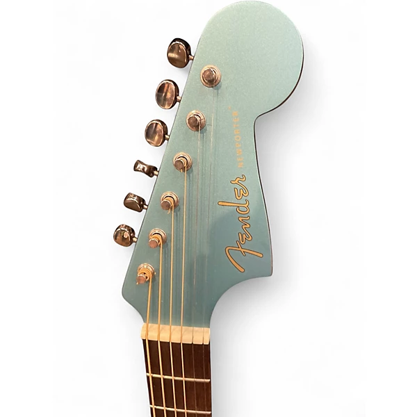 Used Fender Newporter Player Teal Acoustic Electric Guitar