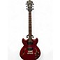 Used Ibanez AM73B Archtop TRANSPARENT RED FLAT Hollow Body Electric Guitar thumbnail