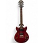 Used Ibanez AM73B Archtop TRANSPARENT RED FLAT Hollow Body Electric Guitar
