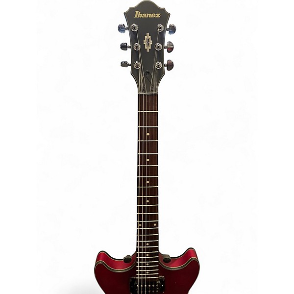 Used Ibanez AM73B Archtop TRANSPARENT RED FLAT Hollow Body Electric Guitar