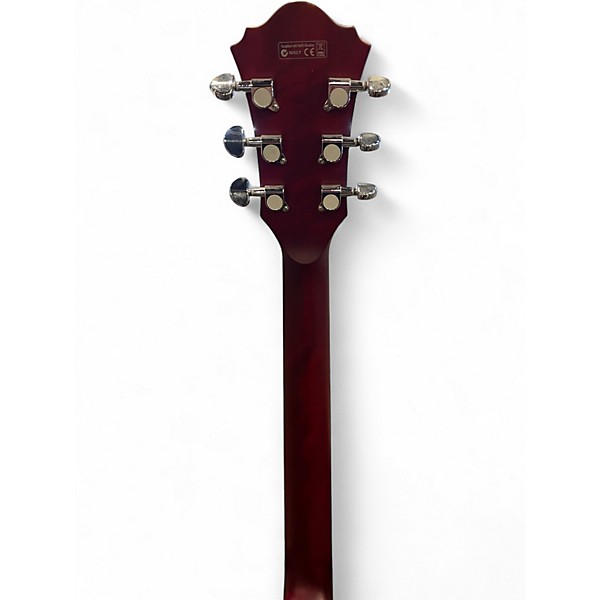 Used Ibanez AM73B Archtop TRANSPARENT RED FLAT Hollow Body Electric Guitar