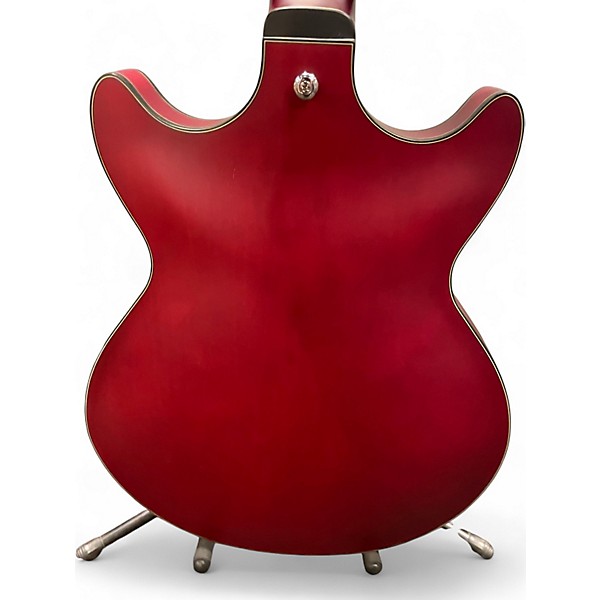 Used Ibanez AM73B Archtop TRANSPARENT RED FLAT Hollow Body Electric Guitar