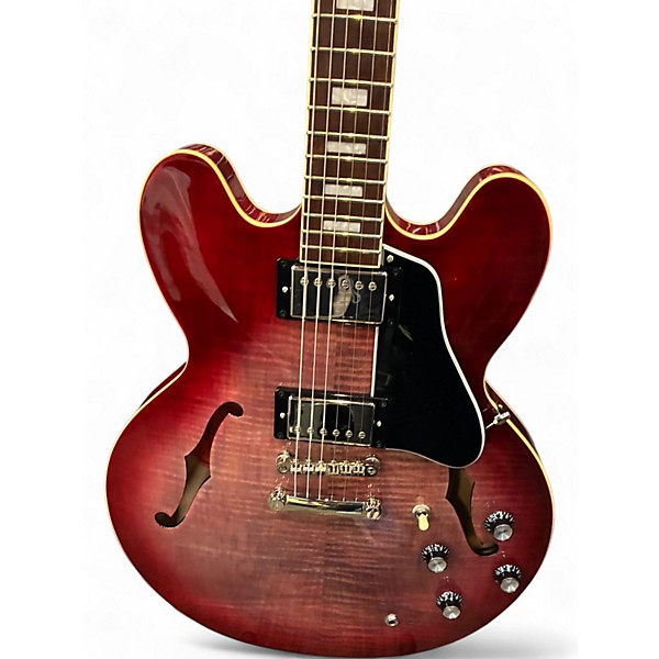 Used 2022 Epiphone ES335 Figured IG Raspberry Burst Hollow Body Electric Guitar