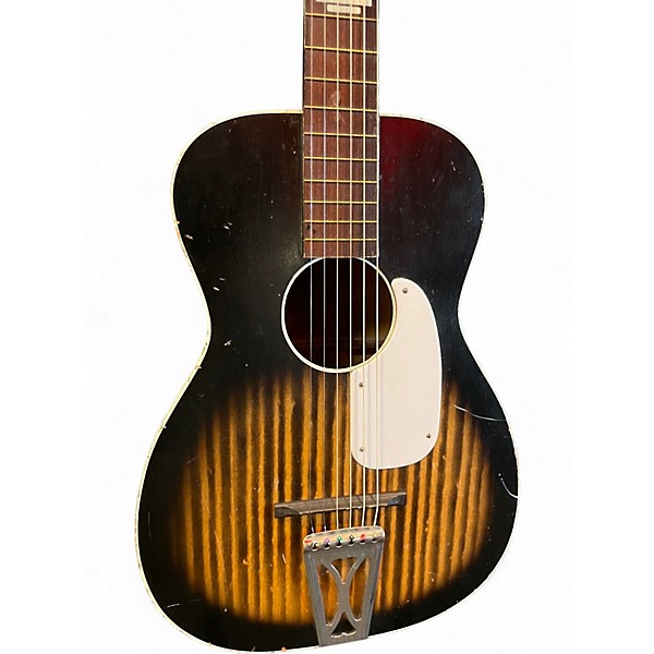 Vintage 1960s Harmony Stella H929 Tobacco Sunburst Acoustic Guitar