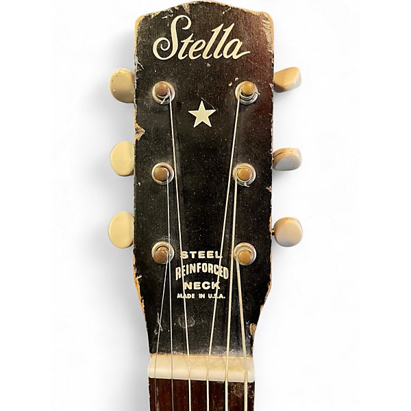 Vintage 1960s Harmony Stella H929 Tobacco Sunburst Acoustic Guitar