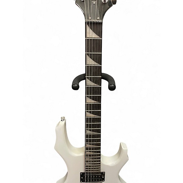 Used Glarrry Burning Fire Arctic White Solid Body Electric Guitar