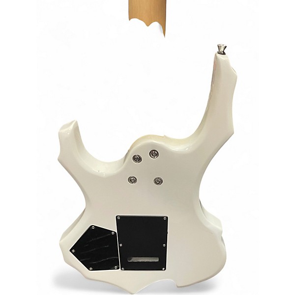 Used Glarrry Burning Fire Arctic White Solid Body Electric Guitar