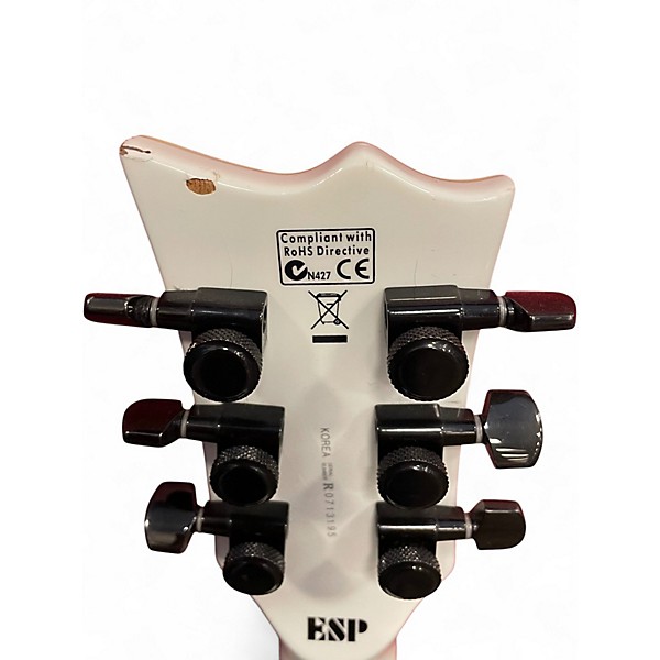 Used ESP LTD EC1000 Deluxe Antique Ivory Solid Body Electric Guitar