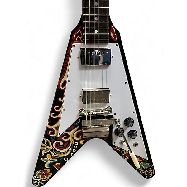 Used Epiphone Jimi Hendrix Flying V Black Solid Body Electric Guitar