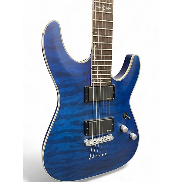 Used Schecter Guitar Research C-1 PLATINUM Blue Burst Solid Body Electric Guitar