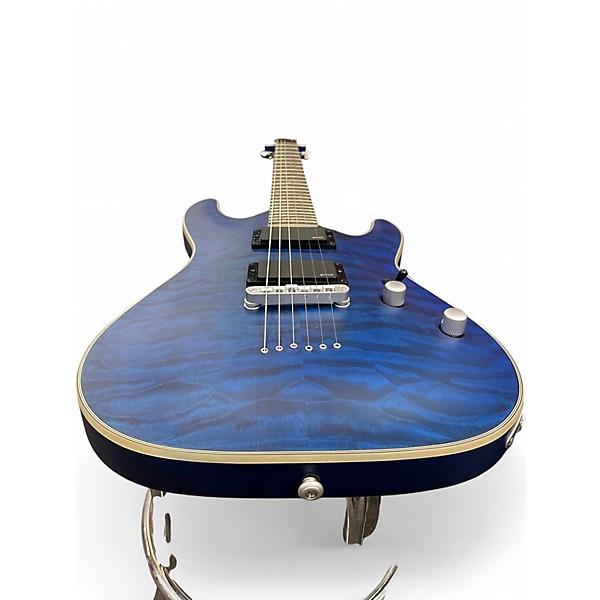 Used Schecter Guitar Research C-1 PLATINUM Blue Burst Solid Body Electric Guitar