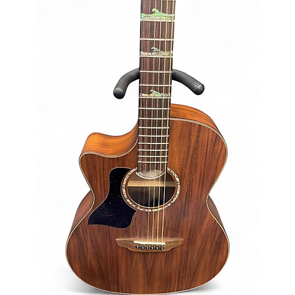 Used Luna htkoa natural Acoustic Electric Guitar