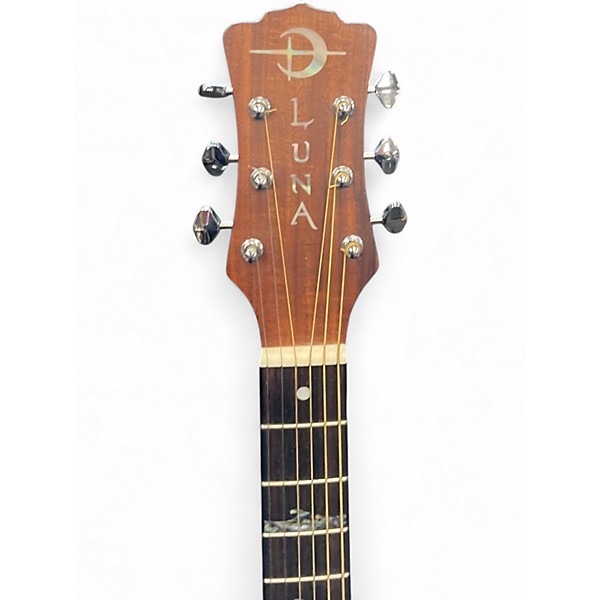 Used Luna htkoa natural Acoustic Electric Guitar