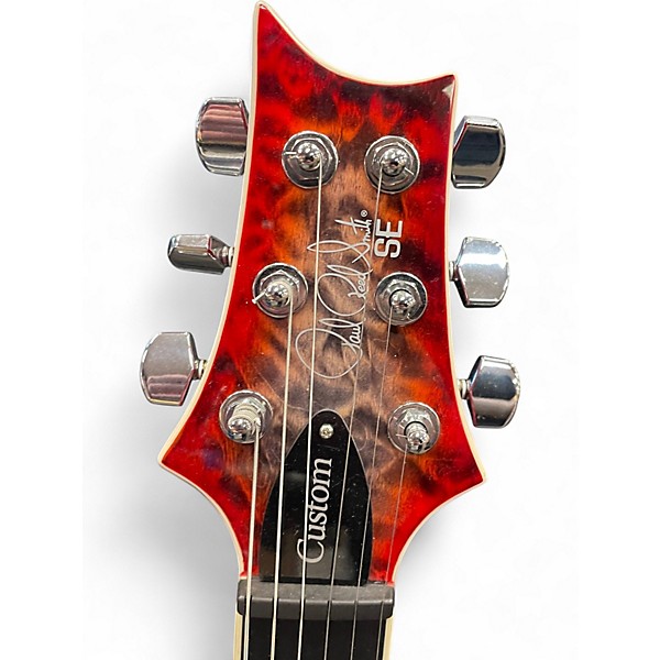 Used PRS SE Custom 24 Charcoal Cherry Burst Solid Body Electric Guitar