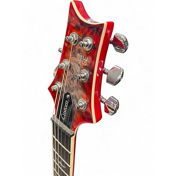 Used PRS SE Custom 24 Charcoal Cherry Burst Solid Body Electric Guitar