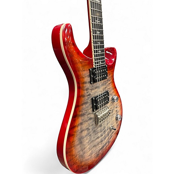 Used PRS SE Custom 24 Charcoal Cherry Burst Solid Body Electric Guitar