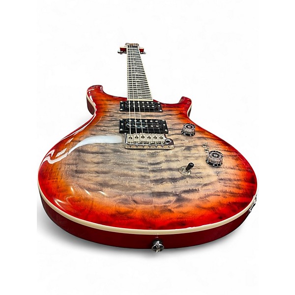 Used PRS SE Custom 24 Charcoal Cherry Burst Solid Body Electric Guitar