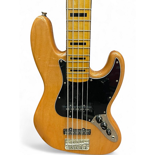 Used Squier Classic Vibe 70s Jazz Bass 5 string Natural Electric Bass Guitar