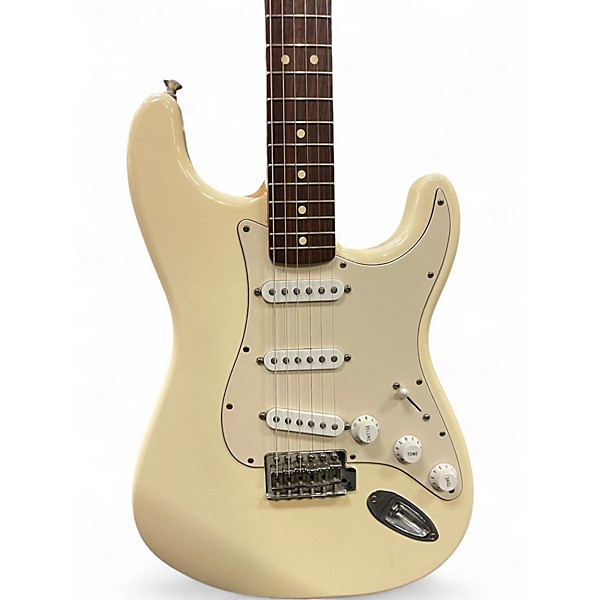 Used Fender Standard Stratocaster Olympic White Solid Body Electric Guitar