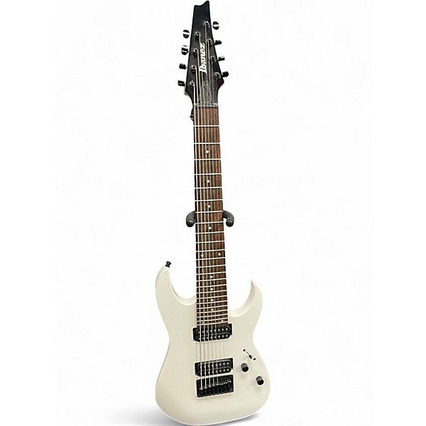 Used Ibanez RG8 8 String White Solid Body Electric Guitar