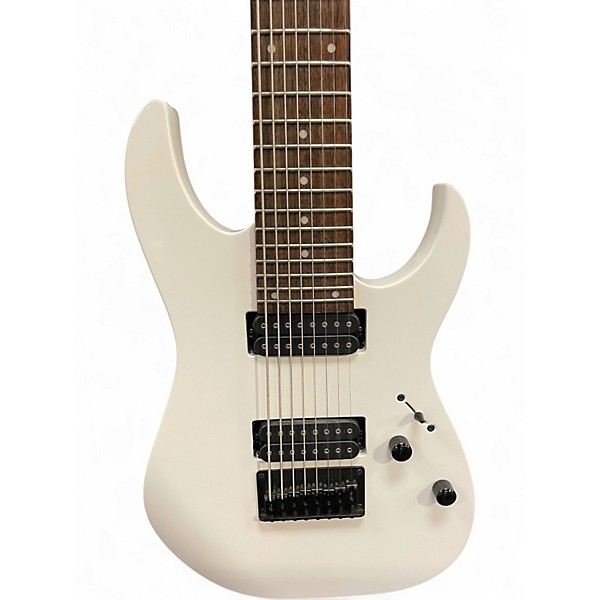 Used Ibanez RG8 8 String White Solid Body Electric Guitar