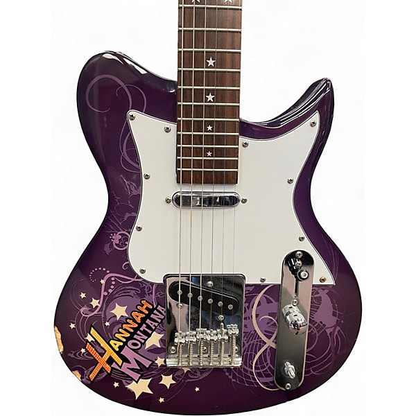 Used Disney by Washburn Hannah Montana Secret Star Purple Solid Body Electric Guitar