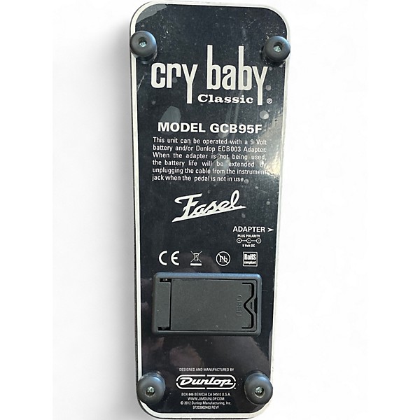 Used Dunlop GCB95F Crybaby Classic Wah With Fasel Inductor Effect Pedal
