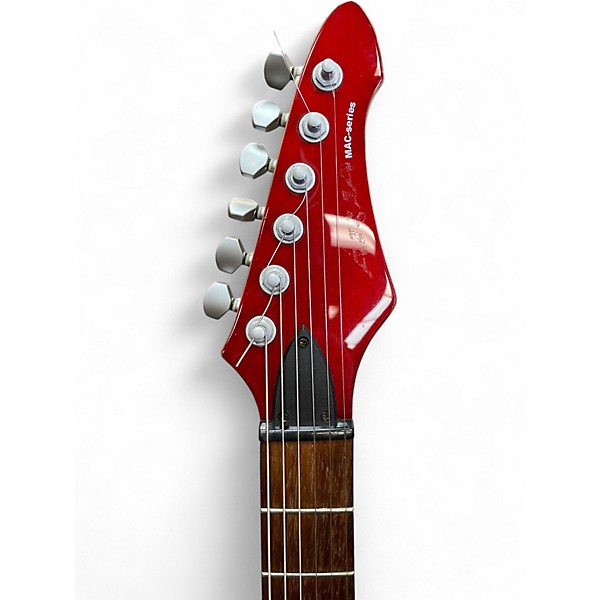 Used Aria Mac-Series Red Solid Body Electric Guitar