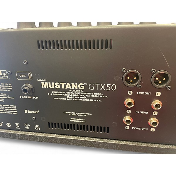 Used Fender GTX50 Mustang 1X12 Guitar Combo Amp