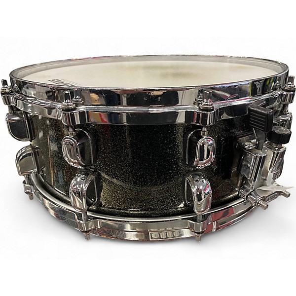 Used TAMA 5.5X14 Starclassic Maple Snare Black Sparkle Drum