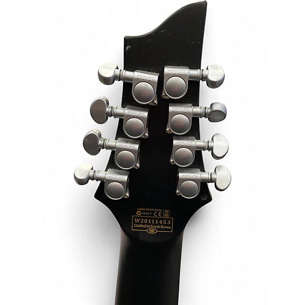 Used Schecter Guitar Research Damien Platinum 8 Black Solid Body Electric Guitar