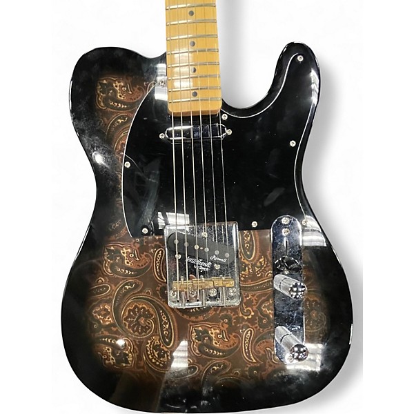 Used Harley Benton TE70 DELUXE BLACK PAISLEY Solid Body Electric Guitar