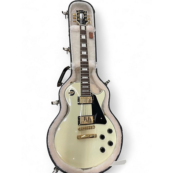 Used Gibson Les Paul Custom Alpine White Solid Body Electric Guitar