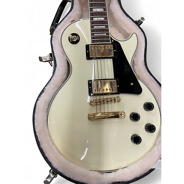 Used Gibson Les Paul Custom Alpine White Solid Body Electric Guitar
