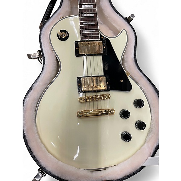 Used Gibson Les Paul Custom Alpine White Solid Body Electric Guitar